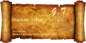 Gyulay Tibor névjegykártya